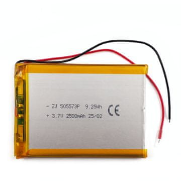 shumee Baterija 3.7V 2500mAh za GPS navigacijo GOMEDIA Li-Po 505573P