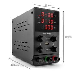 shumee Laboratorijski napajalnik Servis 30V 10A Nastavljiv Precision USB CC CV