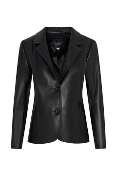 shumee Ženska usnjena jakna z gumbi "Pola" Velikost oblačil XXL