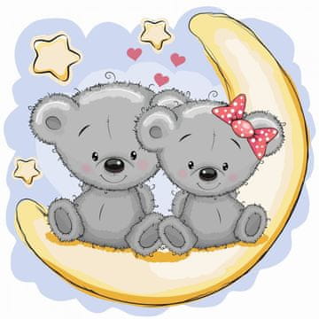 shumee Diamantno vezenje Lunini medvedki 35x35 cm