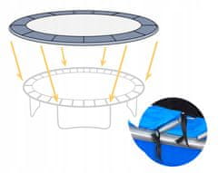 shumee Vzmetna prevleka za trampolin 244-252 cm 8 FT barvna, močna in trpežna zaščita