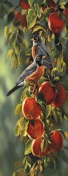 shumee Diamantno vezenje Sadna sinica 50x110 cm