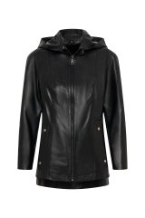 shumee Ženska usnjena jakna "Mariola" z zadrgo. Velikost oblačil 5xl.