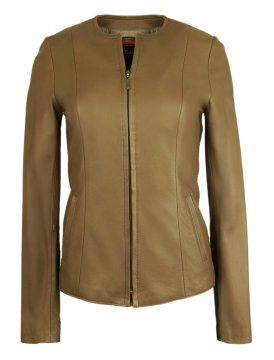 shumee Usnjena jakna "Aneta" z okrasnimi gubami Velikost oblačila xxxl