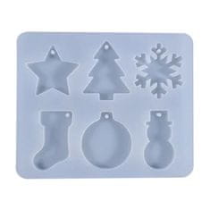 Artline Epoxy Resin Silikonski kalup - božični okraski, 20,4x24,6 cm