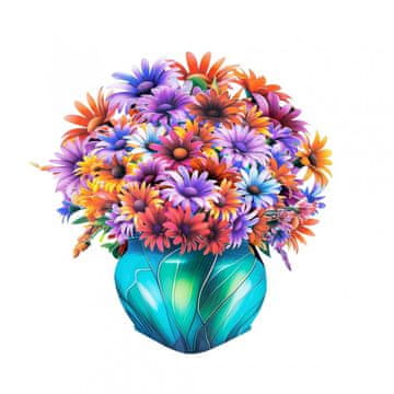 shumee 3D pop-up voščilnica s cvetjem - pisani šopek