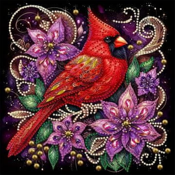 shumee Diamantno vezenje Ruby Bird 30x30 cm