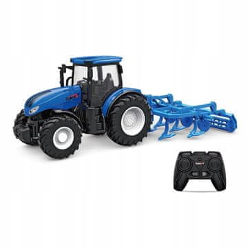 shumee Daljinsko voden veliki modri traktor s kultivatorjem Zabavni mali kmet