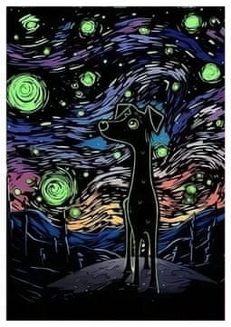 shumee Svetleča se v temi praskalnica Pasji popotnik 40x28 cm