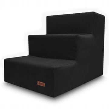 shumee Stopnice za pse za kavč in posteljo črne barve, york buldog HUGGY DOGGY Climber S