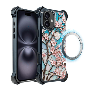 shumee Ovitek za iPhone 16 Plus IBIZU DropGuard Ultra z MagSafe, barve stekla, češnjev