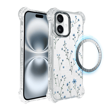 shumee Ovitek DropGuard Ultra za iPhone 16 IBIZU z MagSafe, pastelno moder, sanjsko moder
