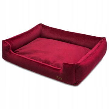 shumee Pasja postelja žamet PREMIUM bordo postelja za huskyja HUGGY DOGGY XL