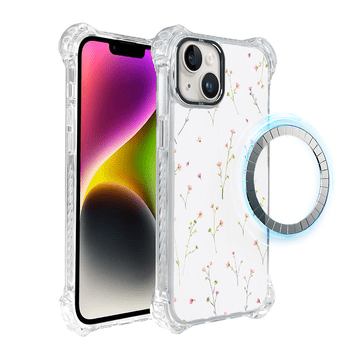 shumee Ovitek za iPhone 14 Plus IBIZU DropGuard Ultra z MagSafe, Pastel Bloom, Wildflower Fantasy