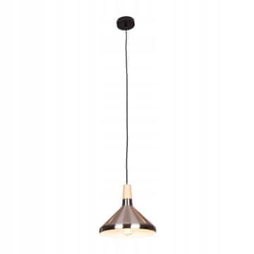 shumee Srebrna lesena viseča stropna svetilka za dnevno sobo in jedilnico