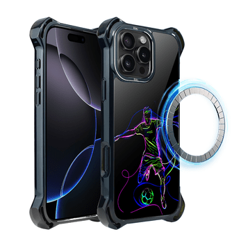 shumee Ovitek za iPhone 16 Pro IBIZU DropGuard Ultra z MagSafe, #ElectroMove, Moč nogometa