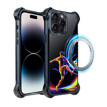 shumee Ovitek DropGuard Ultra za iPhone 14 Pro IBIZU z MagSafe, #ElectroMove, v ritmu nogometa