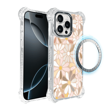 shumee Ovitek za iPhone 16 Pro IBIZU DropGuard Ultra z MagSafe, Boho, Vintage Flowers