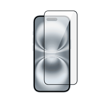 shumee Najbolj trpežno kompozitno steklo s keramično prevleko za celoten 5D zaslon s črnim okvirjem za iPhone 16