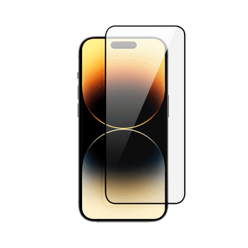 shumee Zaščitno steklo Diamond Hard Glass s črnim okvirjem za iPhone 14 Pro Max