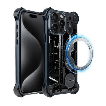 shumee Ovitek za iPhone 15 Pro IBIZU DropGuard Ultra z MagSafe, #Move, postaja za likalnik