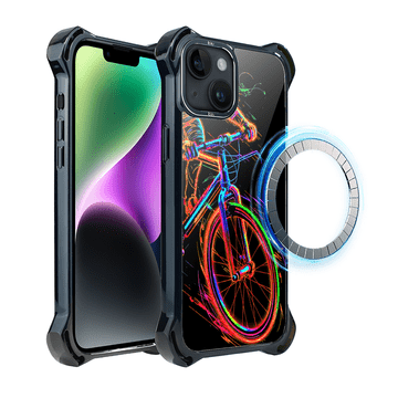 shumee Ovitek DropGuard Ultra za iPhone 14 IBIZU z MagSafe, #ElectroMove, vibracije pri kolesarjenju