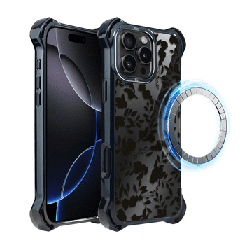 shumee Ovitek DropGuard Ultra za iPhone 16 Pro ibizu z MagSafe, v barvi polnoči in sence listov