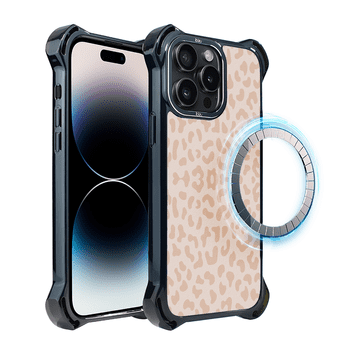shumee Ovitek za iPhone 14 Pro Max IBIZU DropGuard Ultra z MagSafe, Boho, Nežen leopardji vzorec
