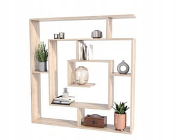 shumee Knjižna omara Leonidas, hrast Sonoma, stoječa ali viseča, dnevna soba, pisarna