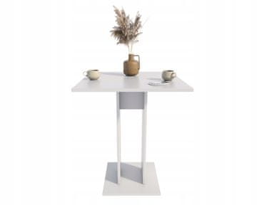 shumee Jula 70 x 70 BELA kuhinjska miza, barska miza, za kuhinjo, jedilnico, bar