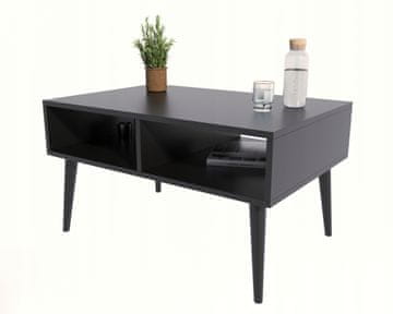 shumee Klubska mizica Isla v skandinavskem slogu ČRNA/ČRNA