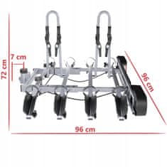 shumee VLEČNA KLUKA NOSILEC KOLESA PLATFORMA ZA 4 KOLESA 13-PINČNA