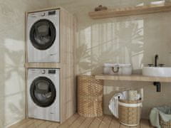 shumee Omarica za pralni stroj in sušilni stroj, hrast Sonoma, kopalniški steber, omarica s policami MK