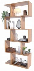 shumee Stoječa polica iz jelše Bask za dnevno sobo, pisarno, mladinsko sobo, MK