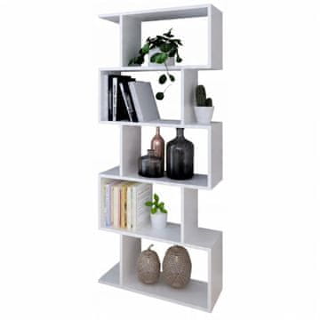 shumee Bask bela stoječa polica za dnevno sobo, pisarno, mladinsko sobo, MK
