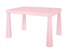 shumee OTROŠKA MIZA + SVETLO ROZA STOL 2 KOS. PLASTIČNA MIZA V PRAŠASTI ROZA BARVI