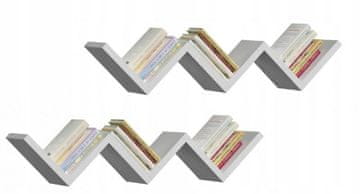 shumee Orto bela viseča polica za pisarno, studio, dnevno sobo, MK sobo