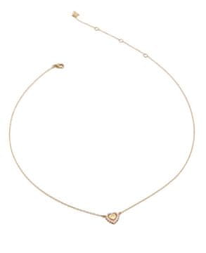 Guess Pozlačena ogrlica s srcem Jardin JSBN04456JWYGT/U