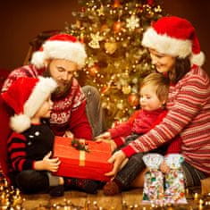 Nikcorp Božične vrečke za piškote in darila 100 kosov, prozorne celofanske vrečke z vezicami, 38x27 cm