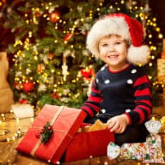 Nikcorp Božične vrečke za piškote in darila 100 kosov, prozorne celofanske vrečke z vezicami, 38x27 cm