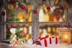 Nikcorp Božične vrečke za piškote in darila 100 kosov, prozorne celofanske vrečke z vezicami, 38x27 cm