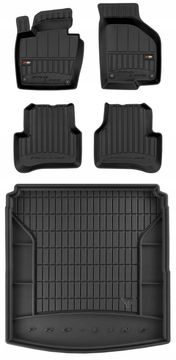shumee SET 3D gumijastih tepihov VW Jetta 6 Sedan 2011-2017