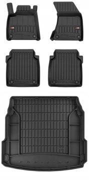 shumee 3D KOMPLET Gumijaste preproge in zaščitna folija Audi A8 D4 Long limuzina 2009-2017