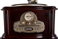 shumee Retro gramofon s cevjo - vinilne plošče, CD, MP3, Bluetooth, FM/AM USB radio z daljinskim upravljalnikom, vintage, vinil