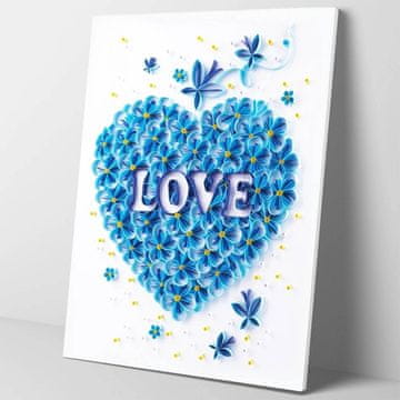 shumee Quilling set Stripes Heart Flower 40x50 cm