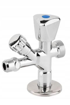 shumee Kombinirani kotni ventil 3/4x1/2x3/8 za pralni in pomivalni stroj