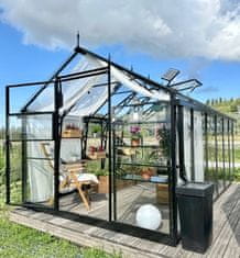 EcoSlider Stekleni rastlinjak STEKLENJAK EcoSlider 2,5m širine – 4 mm varnostno steklo, 410 cm