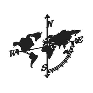 shumee Dekoracija AD54, ROŽA VETROV, črna struktura