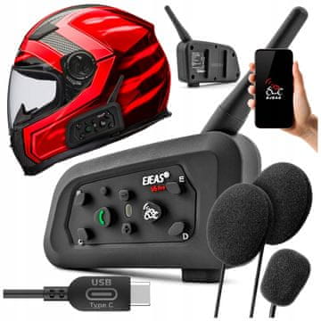 shumee Ejeas Intercom Moto V6 Pro Plus - set za 1 čelado