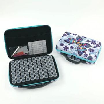 shumee Set posod za orodje za diamantno vezenje - kovček z metulji - 67 kosov